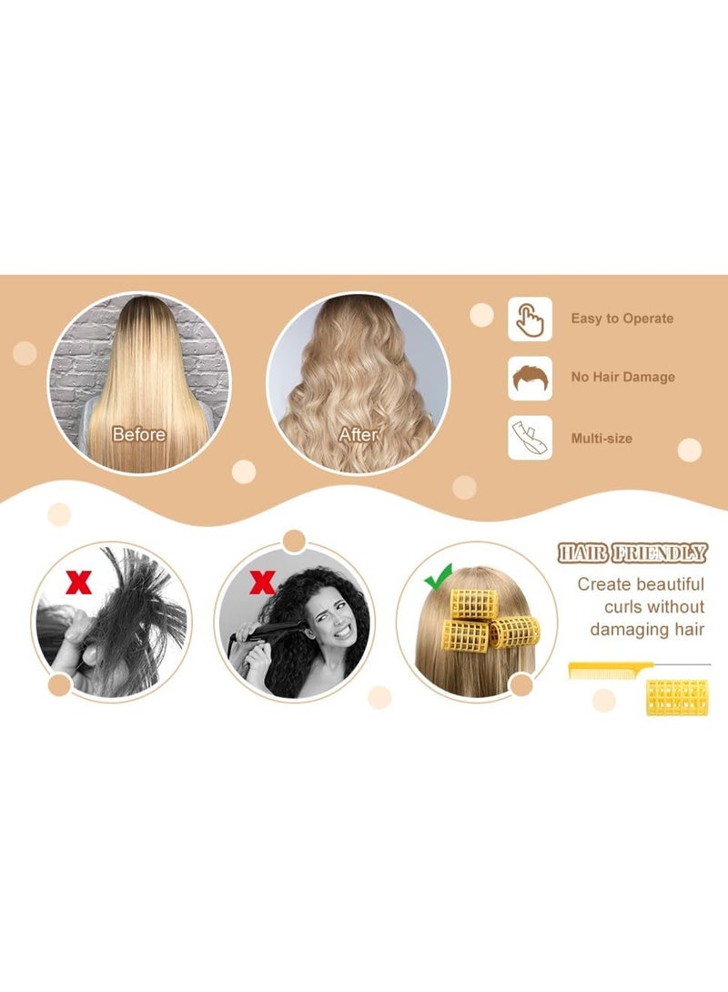 Plastic Hair Rollers – Set of 10 Medium-Size Curlers for Easy, Natural Hair Styling at Home - Image 5
