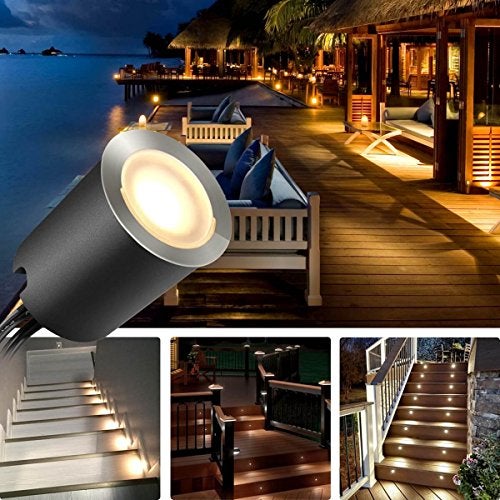 SMY Lighting Recessed LED Deck Light Kits with Protecting Shell φ32mm,SMY In Ground Outdoor LED Landscape Lighting IP67 Waterproof,12V Low Voltage for Garden,Yard Steps,Stair,Patio,Floor,Kitchen Decoration - Image 3