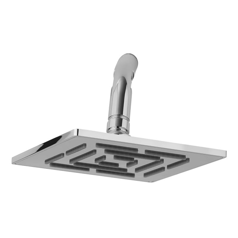 Orvos Orvos Overhead Shower Futuristic maze design 8x8 inches Premium 304 Stainless Steel Heavy duty Chrome plated for high end luxury bathrooms set of 1 - Image 1