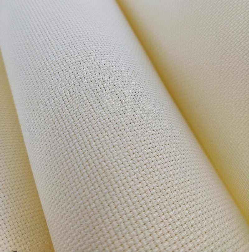 KCS 59" x 1 Yard (93cmx149cm) 14ct Counted Cotton Aida Cloth Cross Stitch Fabric (Cream) - Image 1