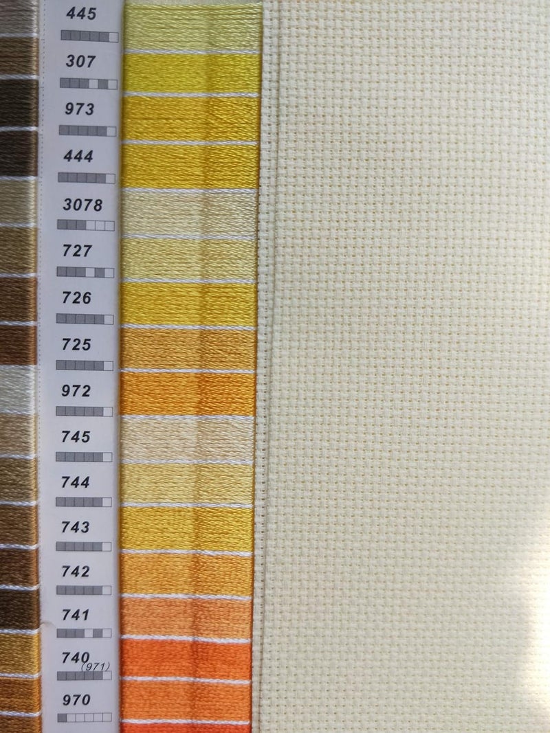KCS 59" x 1 Yard (93cmx149cm) 14ct Counted Cotton Aida Cloth Cross Stitch Fabric (Cream) - Image 3