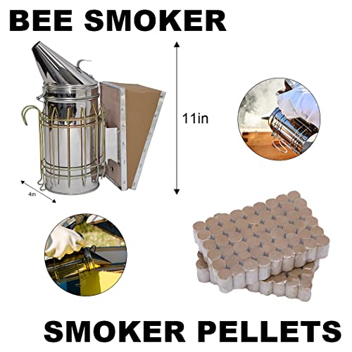 MayBee Beekeeping Supplies Bee Keeper Starting Kit 20 Pcs Beekeeping Tool Kit Bee Smoker Kit,Bee Keeping Supplies-All Starter Kit - Image 2
