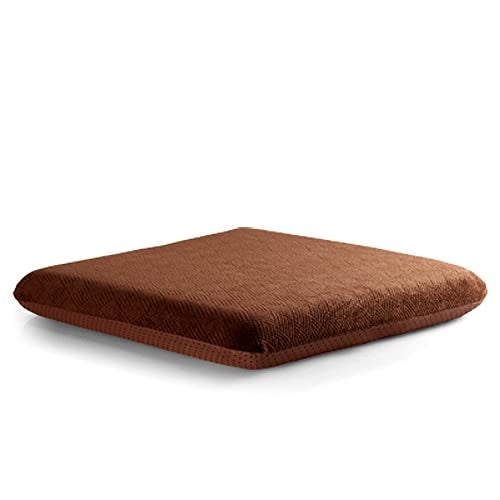 Sigmat Recliner Cushion for Elderly with Memory Foam 20x20x3 Inches Large Square Seat Cushion for Recliner Chair, Floor Pillow, Truck Seat Cushion Coffee - Image 1