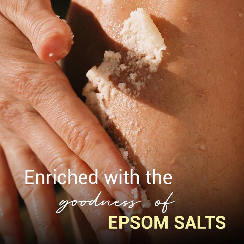 SEREKO Clarifying Gentle Exfoliation Body Scrub made with Fine textured Bath salts Psycodermatology Formula Vitamin C and Epsom salts Skin Brightening Formula  Removes Dead Skin 100g - Image 2