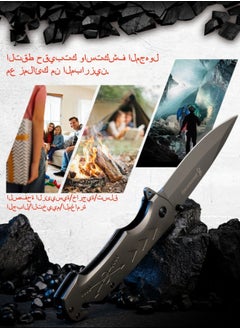Browning High-hardness Stainless Steel Outdoor Folding Knife, All-steel Outdoor Camping Portable Self-defense  - Image 4