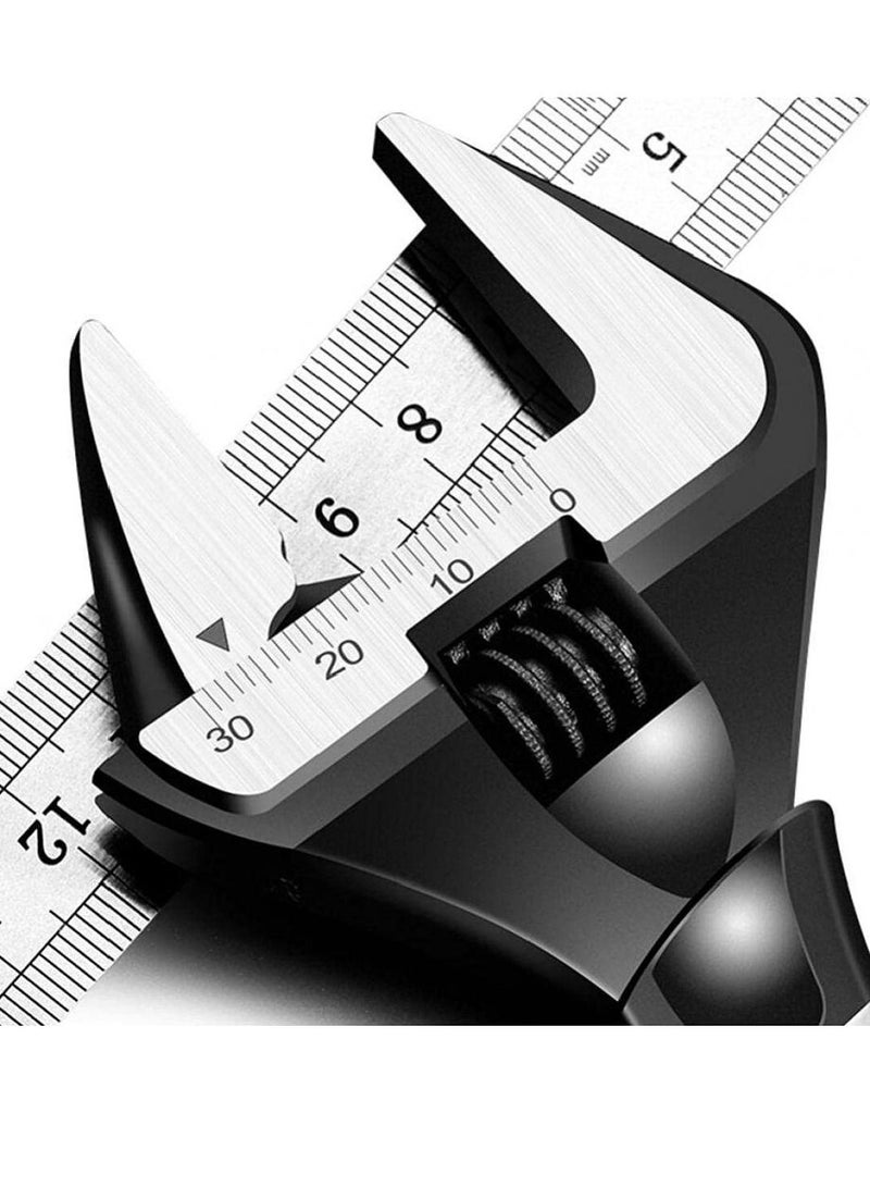 SYOSI Multifunction Adjustable Spanner with Scale, Large Opening Universal 6inch Pipe Repair Hand Tool - Image 2