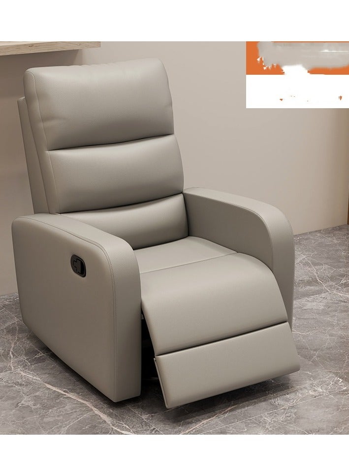 كرسي تدليك دوار هزاز متكئ مع حرارة واهتزاز، قماش ناعم مريح، كرسي استرخاء كبير الحجم، أريكة مفردة كبيرة وطويلة مع جيوب جانبية، منفذ شحن USB - Image 1