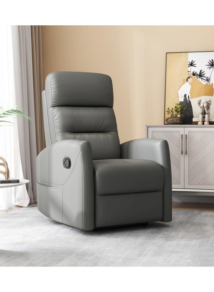 كرسي تدليك دوار هزاز متكئ مع حرارة واهتزاز، قماش ناعم مريح، كرسي استرخاء كبير الحجم، أريكة مفردة كبيرة وطويلة مع جيوب جانبية، منفذ شحن USB - Image 2