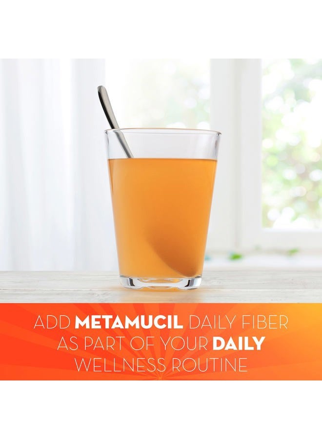 Metamucil مسحوق مكمل الألياف 4 في 1 من السيليوم مع سكر حقيقي، بنكهة البرتقال، 72 حصة، 1.9 رطل - Image 4