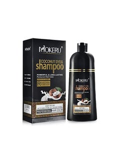MOKERU Mokeru Coconut Black Hair Color Shampoo Dye, 500ml (Coconut black)  - Image 1