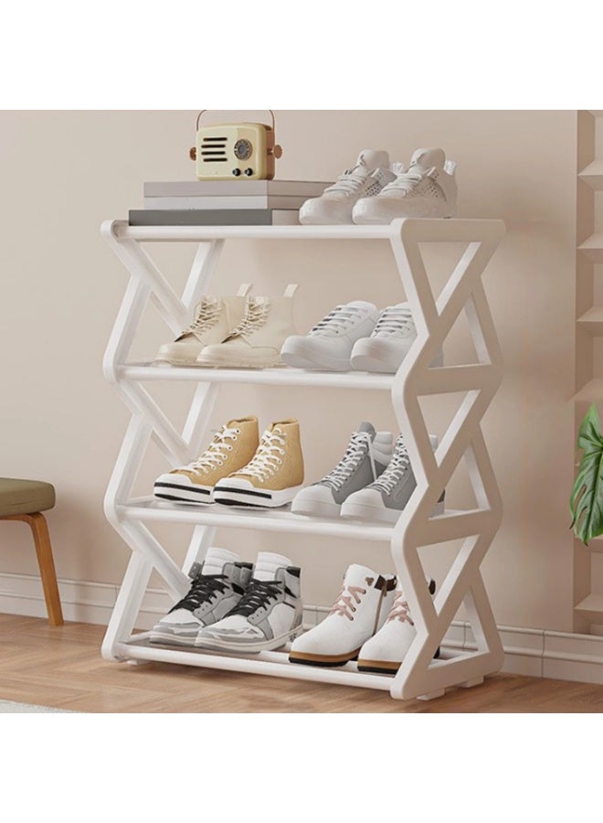 LINGWEI Compact 4‑Tier Tool‑Free Shoe Rack – Slim Storage Organizer, Steel & Plastic, Holds 4–6 Pairs – Lightweight, Rust‑Resistant, Space‑Saving Entryway/Dorm Rack - Image 4