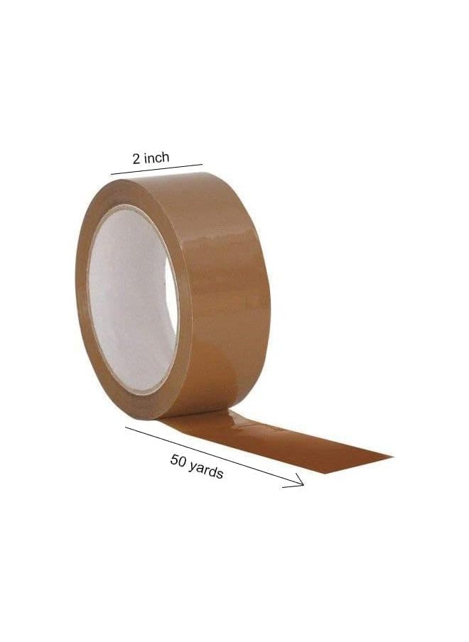 PROMASS promass Brown Packaging Tape | 2 inches x 50 yards Strong Heavy Duty Packing Tape for Parcel Boxes, Moving Boxes, Large Postal Bags, Office Use [6 Rolls]  - Image 2