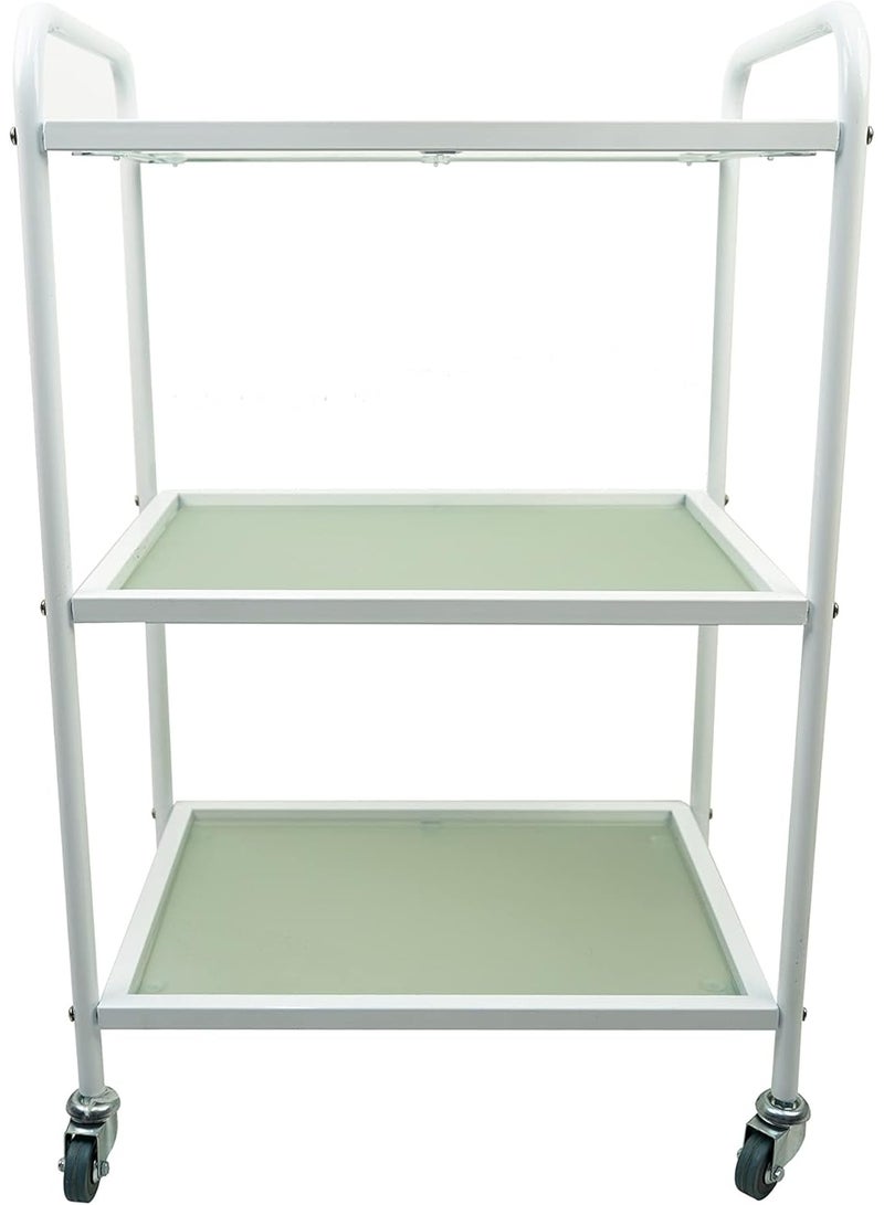 Meishida Salon Trolley Cart, Rolling Cart for Salon Stations with Extra Storage, Hair Salon Beauty Cart Tray, Tool Cart  - Image 1