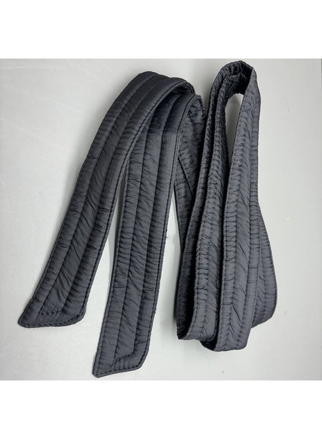 xozgdovg New Womens Down Jacket Waist Belt Stitch matte black