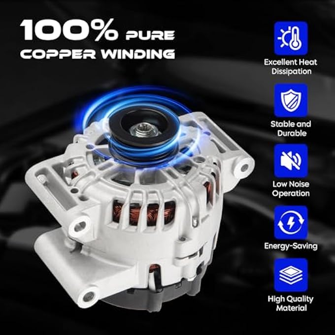 SEHNSUCHT 11459 New Alternator Replacement 2.4 2.4L for Buick Regal 2012-2017, for Chevrolet Equinox 2.4 2.4L 2010-2017, for GMC Terrain 2.4 2.4L 2010-2017 - Image 5