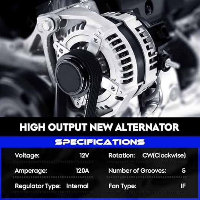 SEHNSUCHT 11459 New Alternator Replacement 2.4 2.4L for Buick Regal 2012-2017, for Chevrolet Equinox 2.4 2.4L 2010-2017, for GMC Terrain 2.4 2.4L 2010-2017 - Image 4