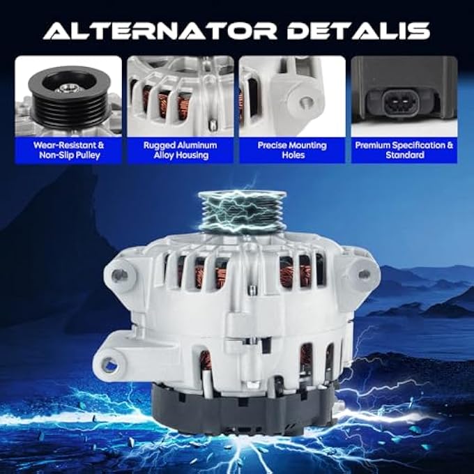 SEHNSUCHT 11459 New Alternator Replacement 2.4 2.4L for Buick Regal 2012-2017, for Chevrolet Equinox 2.4 2.4L 2010-2017, for GMC Terrain 2.4 2.4L 2010-2017 - Image 2