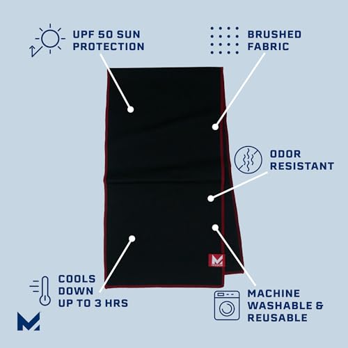 MISSION Max Plus Cooling Towel- Soft, Durable Microfiber - Cools Up to 3 Hours - UPF 50 Sun Protection - Machine Washable (Charcoal) - Image 2