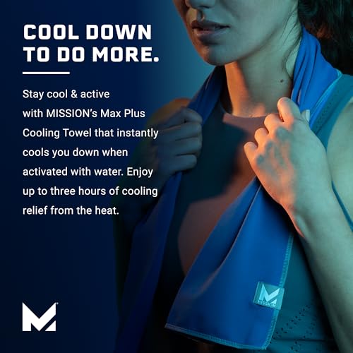 MISSION Max Plus Cooling Towel- Soft, Durable Microfiber - Cools Up to 3 Hours - UPF 50 Sun Protection - Machine Washable (Charcoal) - Image 4