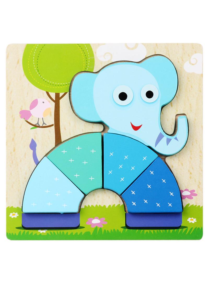 Children's cartoon animal three-dimensional puzzle wooden puzzle toys early education puzzle blocks