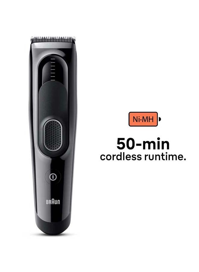 BRAUN Hair Clipper Series 5, Hair Clippers For Men With 9 Lenght Settings HC5310 HC5310 - Black - Image 2