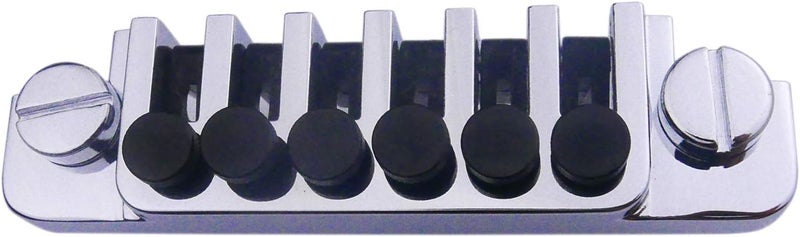 guyker Guitar TP-6 Bridge Stop Bar - Vintage 70's Bridges Tailpiece with Studs and Inserts Replacement Compatible with LP Les Paul SG ES 6 String Electric Guitar(Chrome) - Image 2