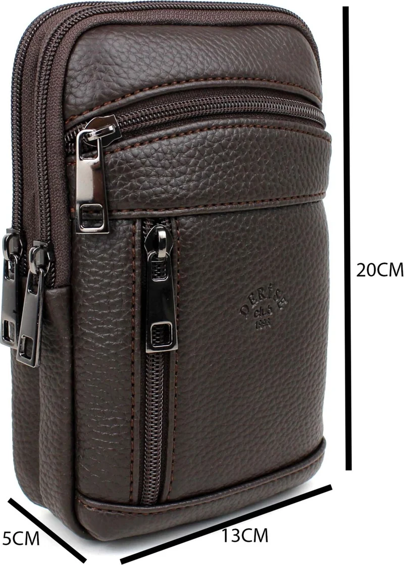 ديرسي كلوب Men's Brown Shoulder Strap Messenger Men's Shoulder Bag