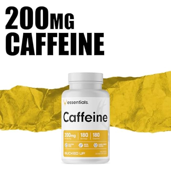 Bucked Up Caffeine 200mg Per Serving, Essentials (180 Servings, 180 Capsules) - Image 5