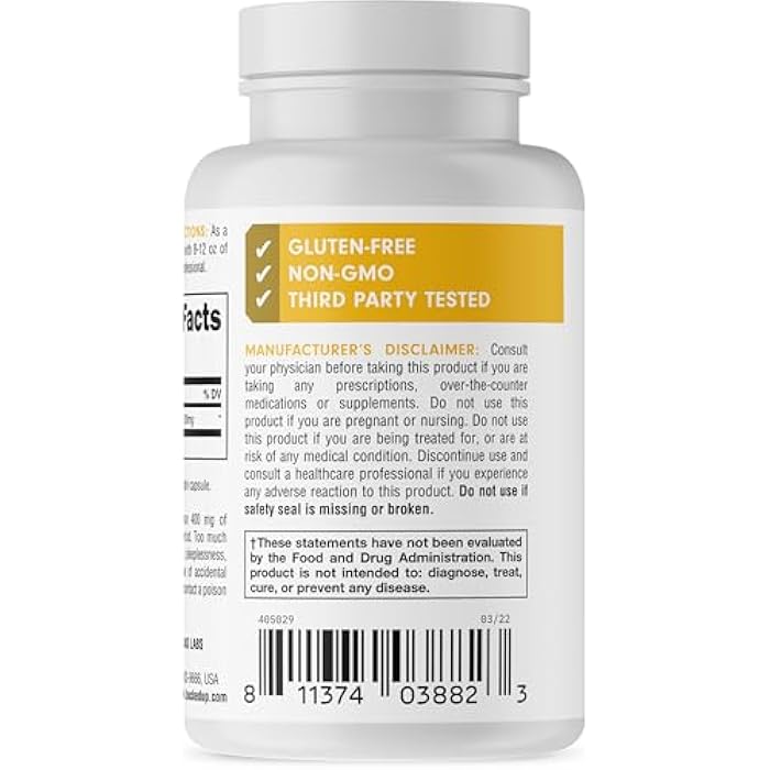 Bucked Up Caffeine 200mg Per Serving, Essentials (180 Servings, 180 Capsules) - Image 4