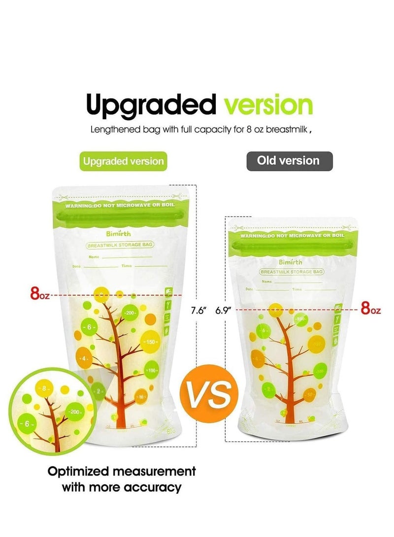 Breastmilk Storage Bags, 112 Count BPA Free Convenient Milk Storage Bags For Breastfeeding, 8oz/250ml, 2 Easy Pouring Spouts & Self-Standing Design - Image 3