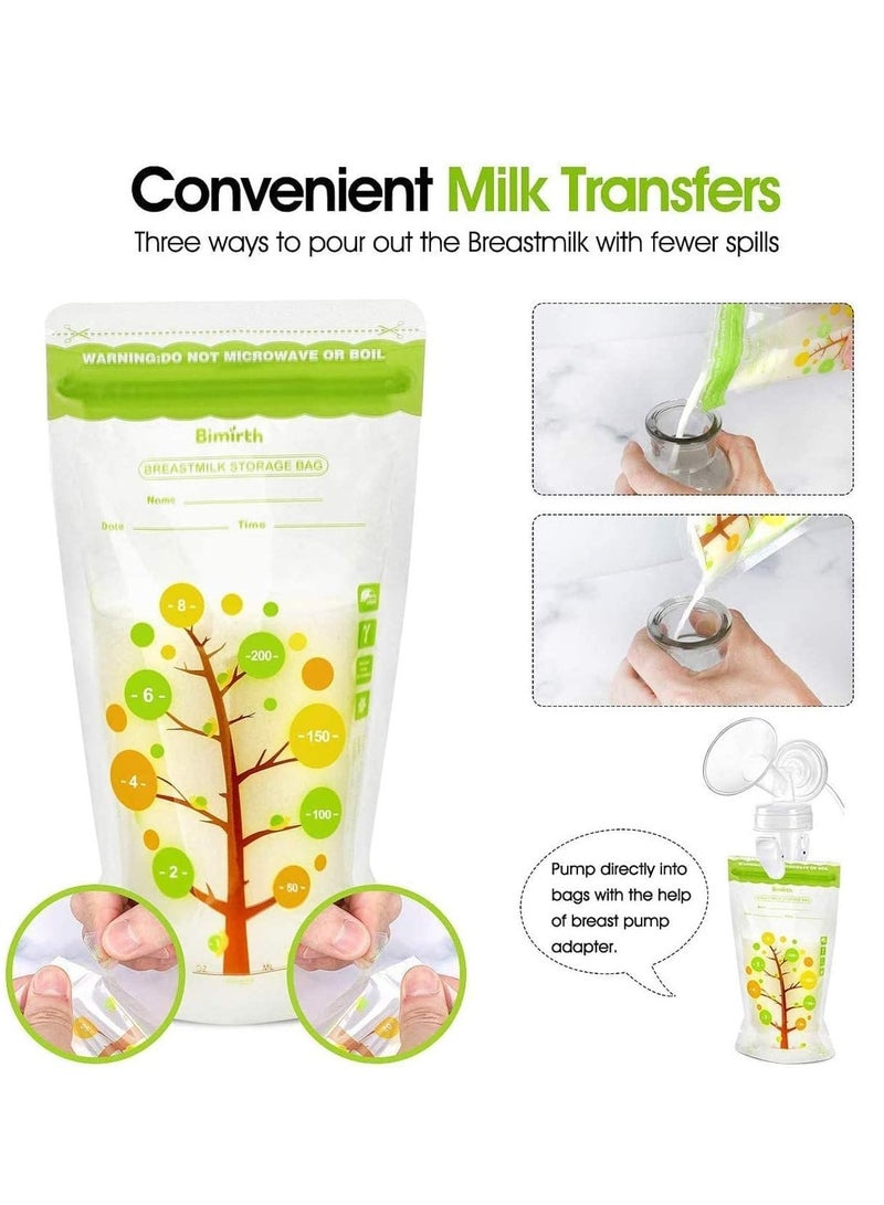 Breastmilk Storage Bags, 112 Count BPA Free Convenient Milk Storage Bags For Breastfeeding, 8oz/250ml, 2 Easy Pouring Spouts & Self-Standing Design - Image 5