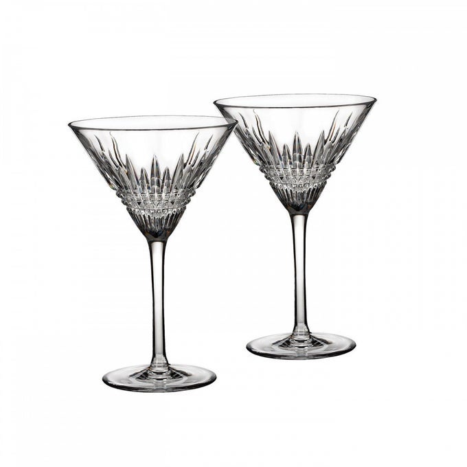 LISMORE DIAMOND MARTINI GLASS SET OF 2