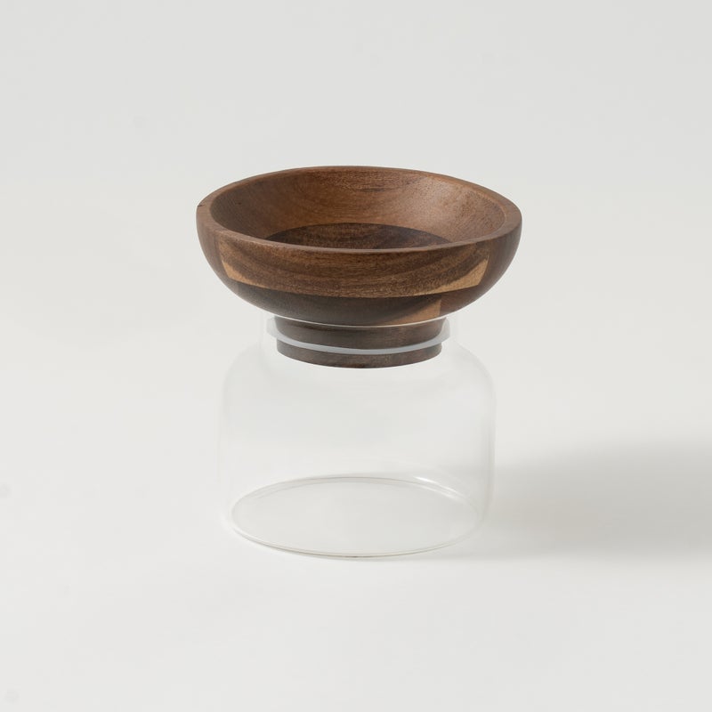 Dallaty glass nut bowl & glass jar set 2 pcs - Image 1