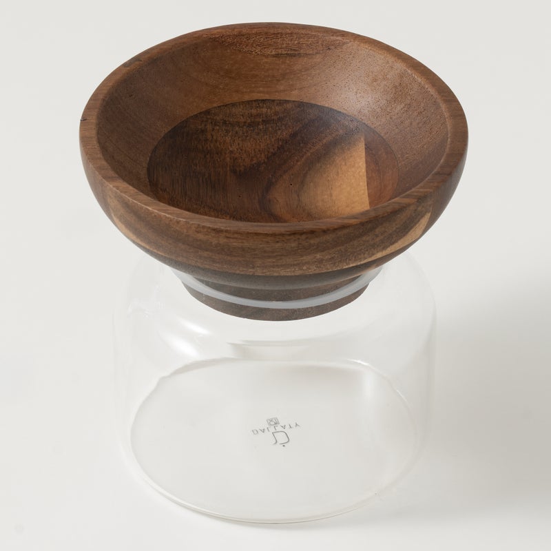 Dallaty glass nut bowl & glass jar set 2 pcs - Image 3