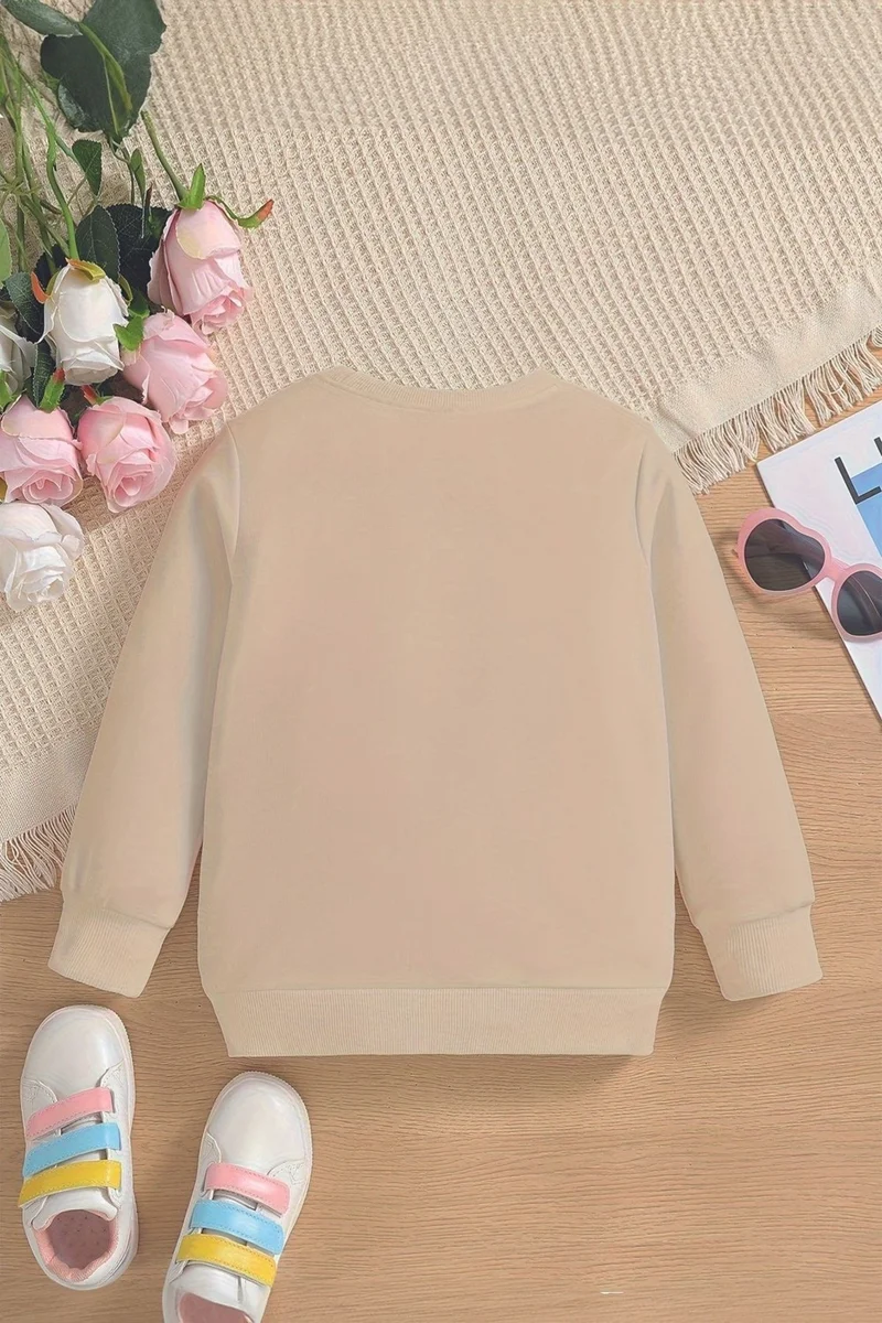 ميادا Trend Premium Happy Camper Printed Oversize Hooded Kids Sweatshirt 13801