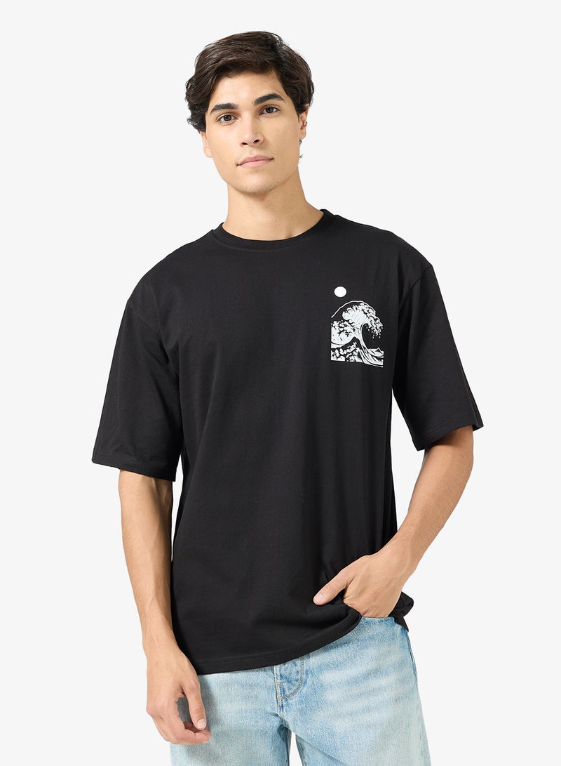 Seventy Five Graphic Print Oversized T-Shirt - Image 1