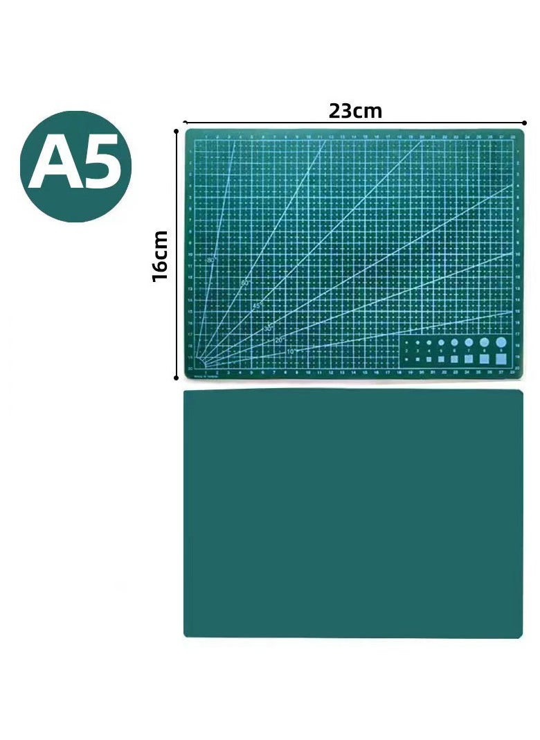 Generic - A Cutting Mat Placed On The Work Table To Pprotect The Work Surface From When Cutting It Is Useful In Offices And For Those Who Love Handicrafts And Sewing Work The Color  Green Size A5 - Image 1