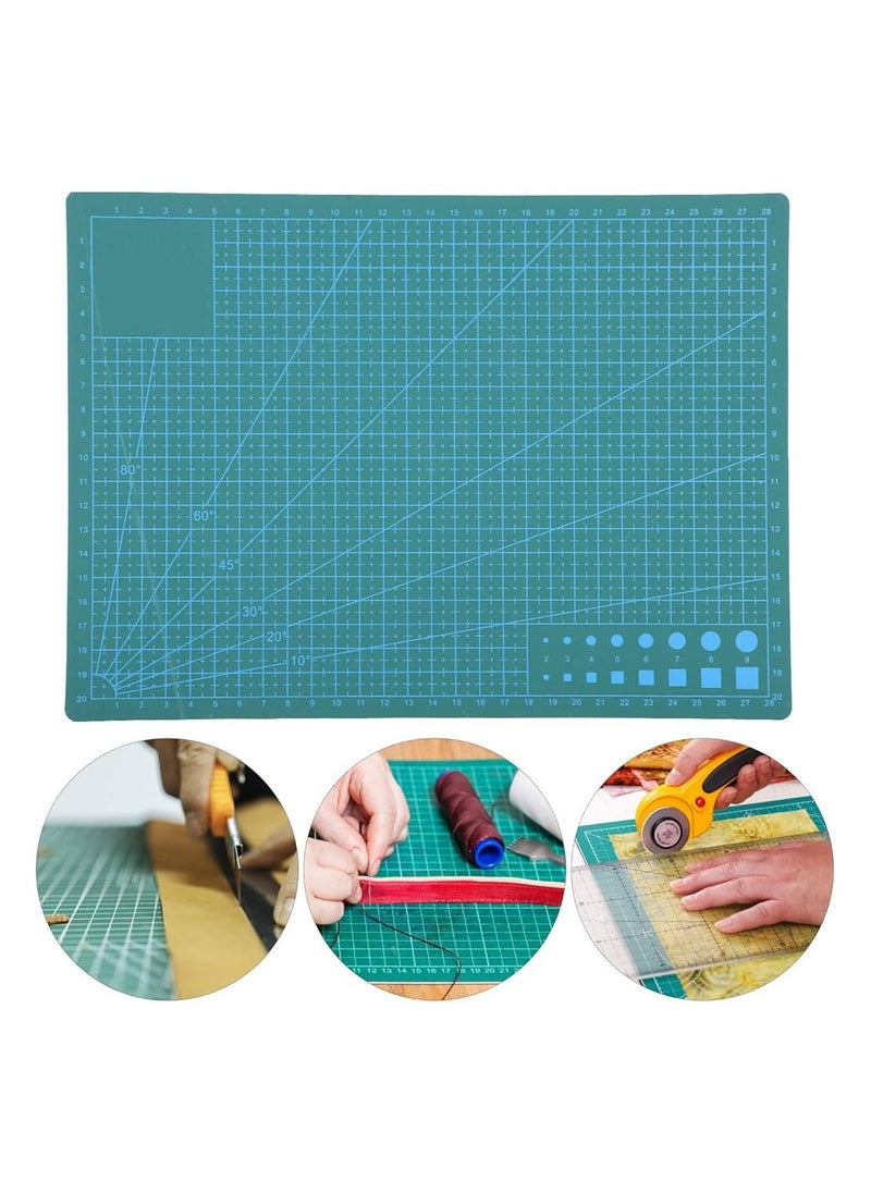 Generic - A Cutting Mat Placed On The Work Table To Pprotect The Work Surface From When Cutting It Is Useful In Offices And For Those Who Love Handicrafts And Sewing Work The Color  Green Size A5 - Image 1