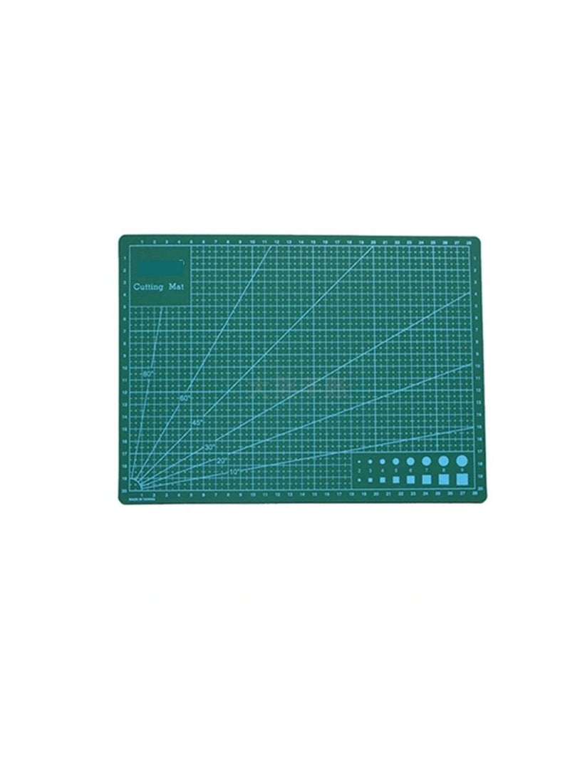 Generic - A Cutting Mat Placed On The Work Table To Pprotect The Work Surface From When Cutting It Is Useful In Offices And For Those Who Love Handicrafts And Sewing Work The Color  Green Size A5 - Image 1