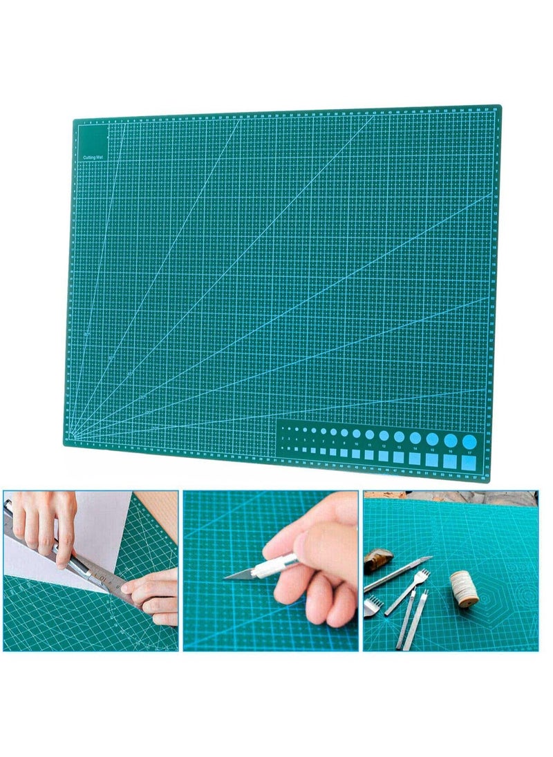 Generic - A Cutting Mat Placed On The Work Table To Pprotect The Work Surface From When Cutting It Is Useful In Offices And For Those Who Love Handicrafts And Sewing Work The Color  Green Size A5 - Image 1