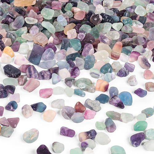 JOHOUSE Quartz Crystals, Crushed Chips Tumbled Polished Stones Assorted Irregular Shaped Decorative Rocks Succulent Pebbles for Indoor Plants Aquarium Betta Fish Tank Gravel Vase Filler DIY Crafts 1LB - Image 1