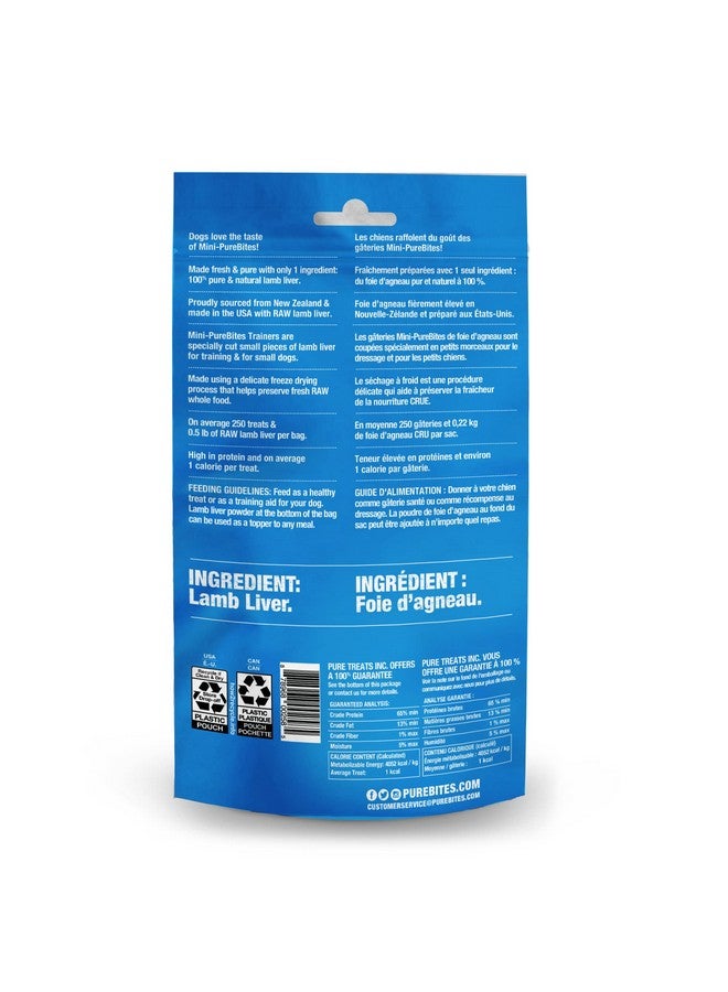 PUREBITES Mini Lamb Freeze Dried Dog Treats, 1 Ingredient, Made In Usa, 2.4Oz - Image 2