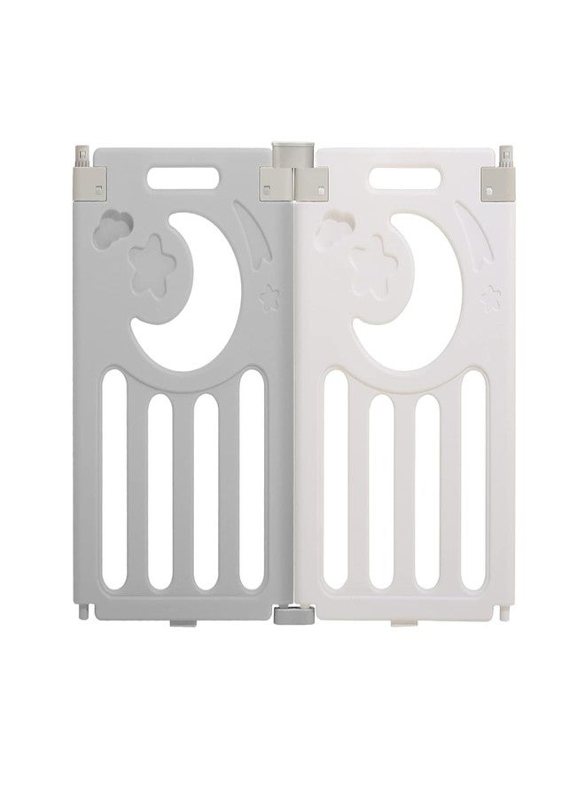 Dripex Baby Playpen, Dripex Upgrade Foldable Kids Activity Centre Safety Play Yard Home Indoor Outdoor Baby Fence Play Pen NO Gaps with Gate for Baby Boys Girls Toddlers (2 Panel - Grey + White) - Image 1