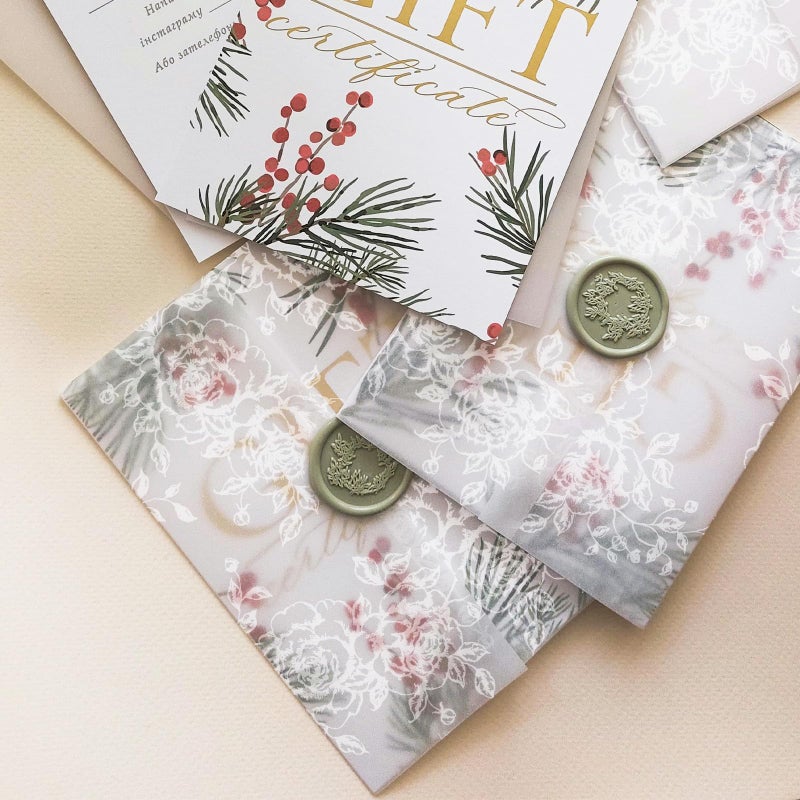 Ysglory 100 Pcs Vellum Jackets for 5x7 Invitations Floral Vellum Paper Invitation Sleeves Pre-Folded Translucent Envelope Inserts liner 115 GSM for Wedding, Birthdays, Bridal Baby Showers - Image 2