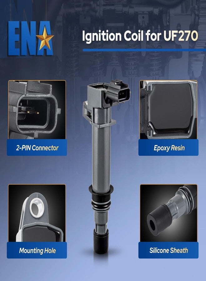 ENA Set of 6 Ignition Coil Pack and Platinum Spark Plug Compatible with Dodge Jeep Mitsubishi Dakota Durango Commander Grand Cherokee Raider Nitro 3.7L V6 Replacement for UF270 C1231 4504 - Image 4