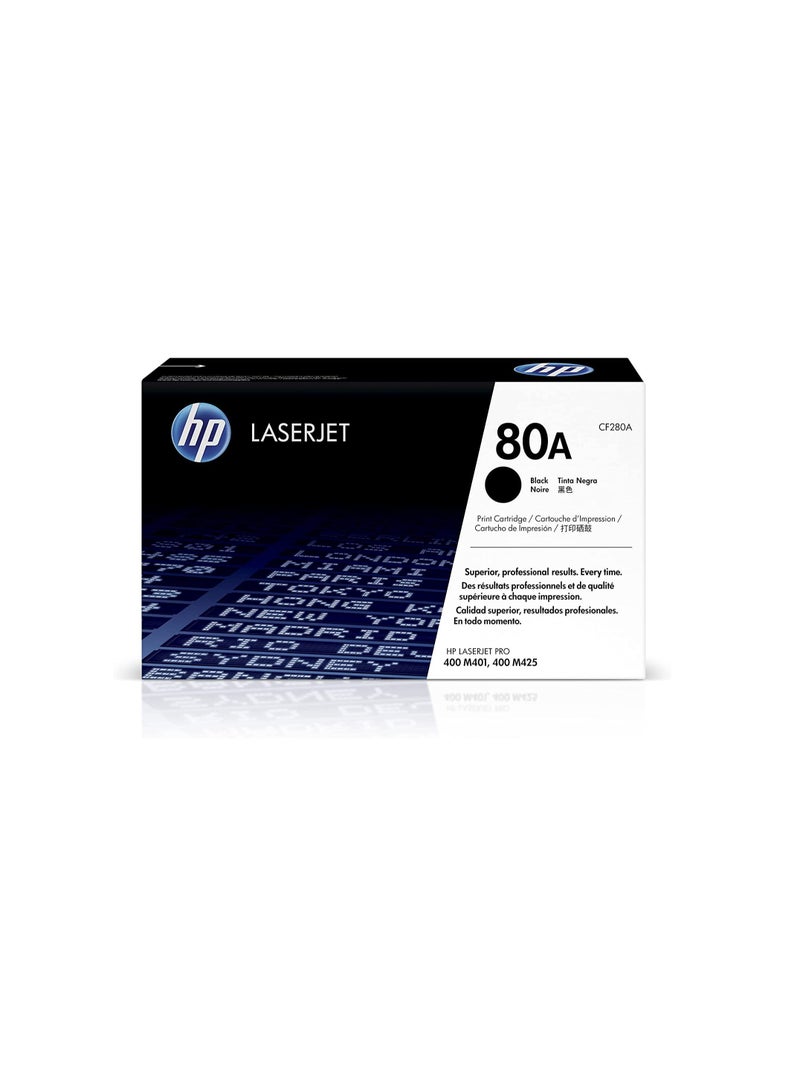 HP خرطوشة حبر ليزر جيت أصلية سوداء HP 80A - CF280A أسود - Image 2