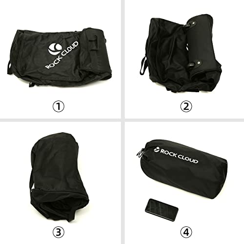Rock Cloud Foldable Wheeled Duffel Bag with Wheels 85L Rolling Duffle Bag Packable 26 inch for Travel Camping Sports, Grey - Image 3