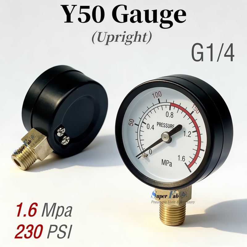 50mm Dial Plate Pressure Gauge 35.27LB Industrial Metal - Image 3