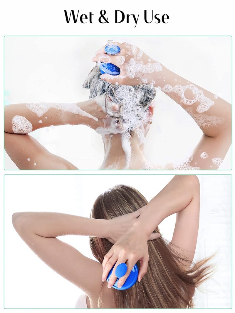 KBS Hair Scalp Massager Shampoo Brush with Soft Silicone Bristles for Anti Dandruff Removal Head Massager Prevents Hair loss for Men, Women (Blue) - Image 4