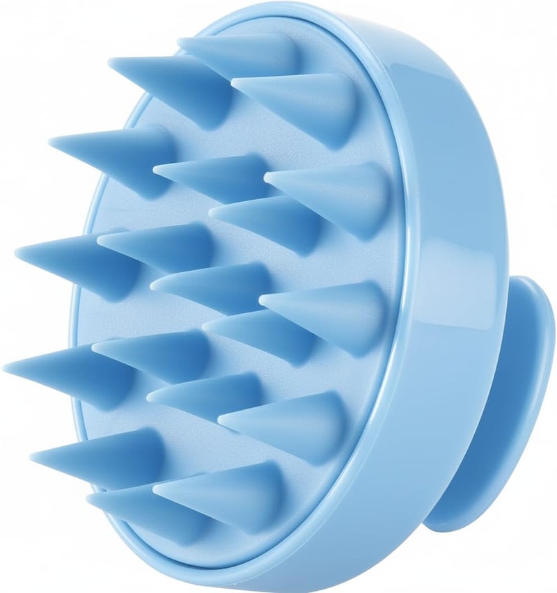 KBS Hair Scalp Massager Shampoo Brush with Soft Silicone Bristles for Anti Dandruff Removal Head Massager Prevents Hair loss for Men, Women (Blue) - Image 1